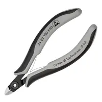 Странични клещи резачки Knipex за електроника  с отваряща пружина, 120 мм, 79 02 120 ESD
