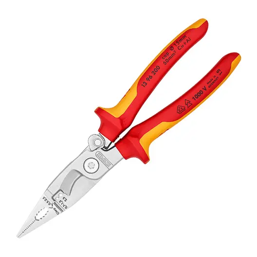 Комбинирани клещи за електрическа инсталация Knipex  2.5 мм2, 200 мм, 13 96 200
