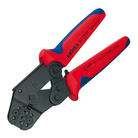 Кербовъчни клещи Knipex за неизолирани плоски кабелни обувки  0.5-6 мм2, 200 мм, 97 52 14