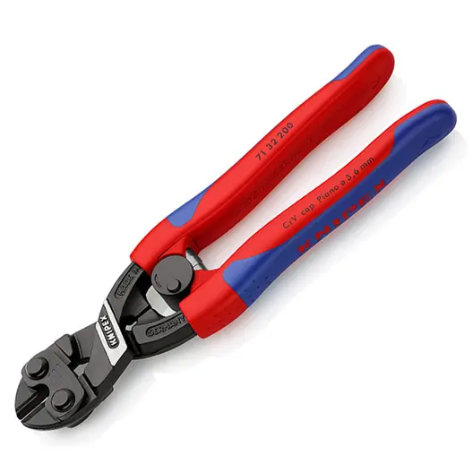 Странични клещи резачки Knipex за болтове  с лостов механизъм, с отваряща пружина, 200 мм, CoBolt