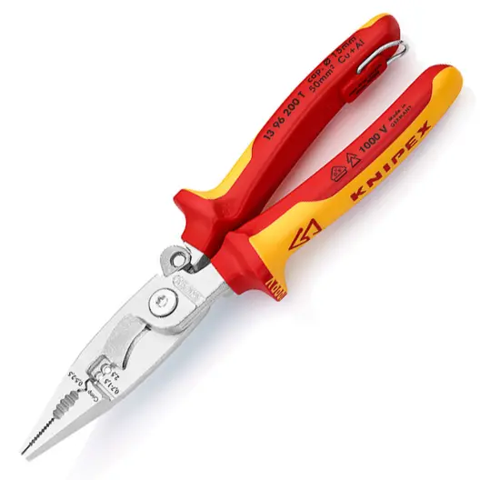 Комбинирани клещи за електрическа инсталация Knipex  2.5 мм2, 200 мм, 13 96 200 T