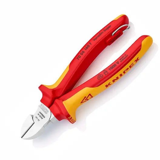 Странични клещи резачки Knipex с изолация  160 мм, 70 06 160 T