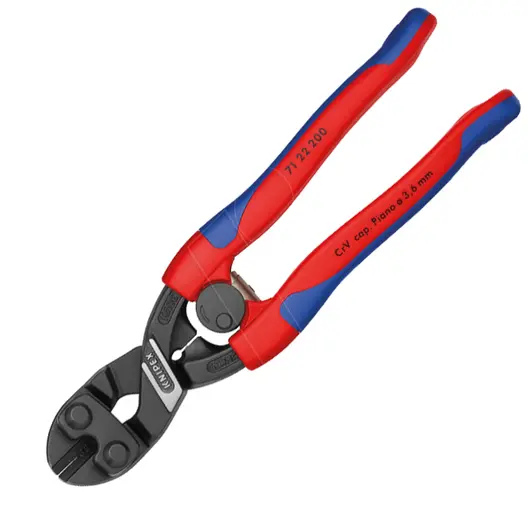 Странични клещи резачки Knipex за болтове  с лостов механизъм, с отваряща пружина, 200 мм, CoBolt