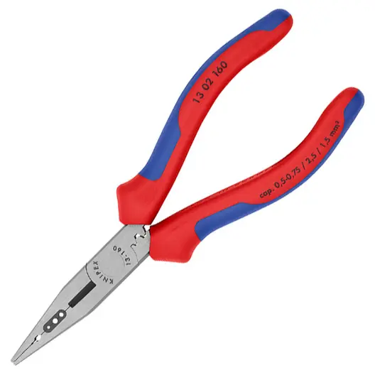 Комбинирани клещи за електрическа инсталация Knipex  2.5 мм2, 160 мм, 13 02 160