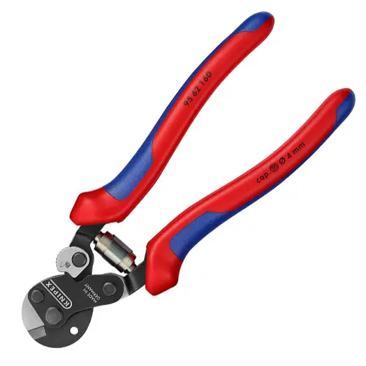 Клещи резачки Knipex за стоманено въже  с отваряща пружина, 160 мм, 95 62 160