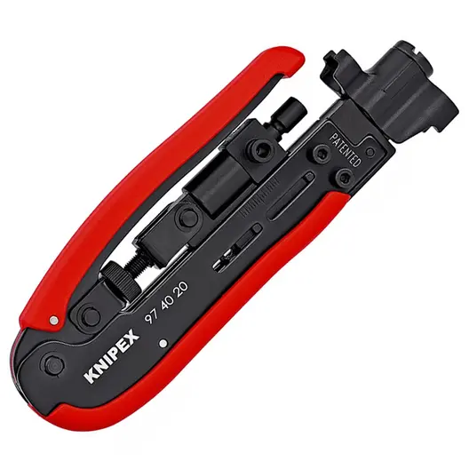 Кербовъчни клещи Knipex за коаксиални конектори  175 мм, BNC, COAX, F-009, F-611, F-629, F-633, F-644, RCA, 97 40 20 SB
