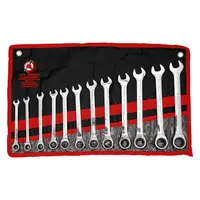 Звездогаечен ключ BGS 6-стен/12-стен с тресчотка комплект  8-19 мм, 12 бр.