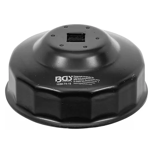 Ключ BGS за маслен филтър  74 мм, квадрат 3/8", 15 точки