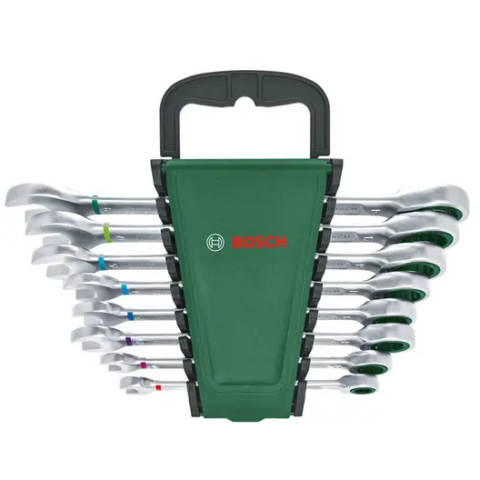 Звездогаечен ключ Bosch 6-стен/тресчотка комплект  8-19 мм, 8 бр.