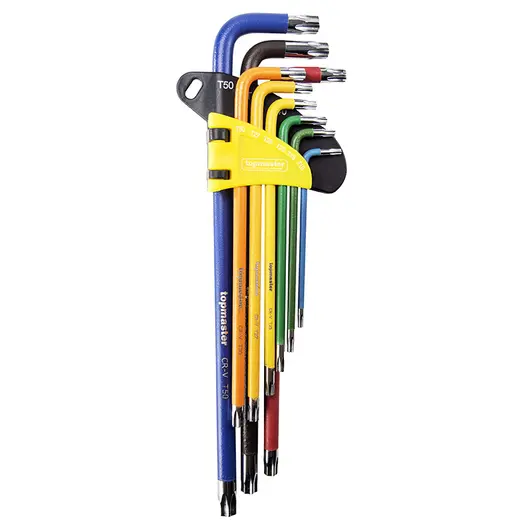 Г-образен ключ Topmaster Torx/Torx комплект  TX10-50, 9 бр.