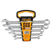 Звездогаечен ключ Tolsen 6-стен/звезда комплект  8-19 мм, 5 бр.
