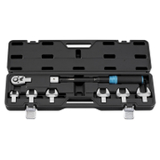 Ключ динамометричен Fervi комплект  17-30 мм, 3/8 , 20-120 Nm, 390 мм, 7 бр., 0779/S120 - product - 047 FRV1414