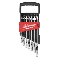 Звездогаечен ключ Milwaukee 6-стен/12-стен с тресчотка комплект  8-17 мм, 7 бр., Max Bite
