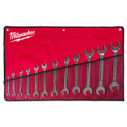 Ключ гаечен Milwaukee двустранен метричен комплект в калъф  6-30 мм, 12 бр. - product - 047 MLA1361