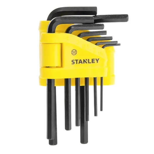 Г-образен ключ Stanley метричен 6-стен/6-стен комплект  1.5-6 мм, 8 бр., ISO 2936, 0-69-251