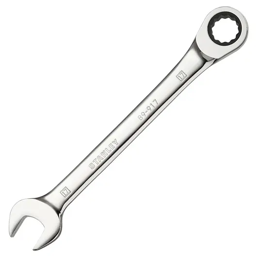 Звездогаечен ключ Stanley 6-стен/тресчотка  17 мм, 286 мм, ISO 1711-1, ISO 21982, ISO 691, STMT89917-0