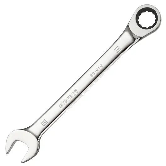 Звездогаечен ключ Stanley 6-стен/тресчотка  19 мм, 254 мм, ISO 1711-1, ISO 21982, ISO 691, STMT89919-0