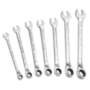 Звездогаечен ключ Expert 6-стен/12-стен с тресчотка комплект  8-19 мм, 7 бр. - product - 047 TON1030