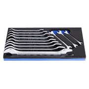 Ключ гаечен Unior двустранен метричен в подложка от пяна  6-32 мм, 12 бр., DIN 3110, 964/1ASOS - product - 047 UNR 601