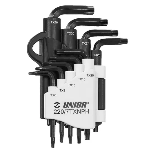 Г-образен ключ Unior Torx/Torx комплект  TX9-40, 8 бр., 220/7TXNPH