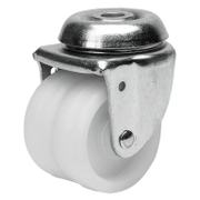 Полипропиленово мебелно колело Alex сдвоено, завиващо с отвор  50 мм, 90 кг, I-White BP 2-0040 - product - 048 ALX 146