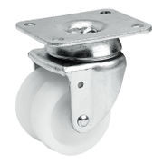 Полипропиленово мебелно колело Alex сдвоено, завиващо, с планка  50 мм, 90 кг, IB-BP 2-0039 - product - 048 ALX 148