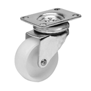 Полипропиленово мебелно колело Alex завиващо с планка  60 мм, 60 кг, Z-White BP 2-0042 - product - 048 ALX 149