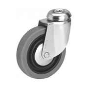 Полипропиленово мебелно колело Alex с каучуков бандаж, завиващо, с отвор  60 мм, 35 кг, B-BP 1-0170 - product - 048 ALX 155