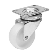 Полипропиленово мебелно колело Alex завиващо с планка  40 мм, 30 кг, Z-White BP 2-0041 - product - 048 ALX 152