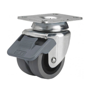 Полипропиленово мебелно колело Alex с каучуков бандаж сдвоено  50 мм, 50 кг, I-PGI 1-0396 - product - 048 ALX 164