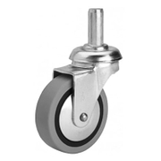 Полипропиленово мебелно колело Alex с каучуков бандаж, завиващо, с щифт  60 мм, 40 кг, B-PGI 1-0178 - product - 048 ALX 160