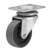 Полипропиленово мебелно колело Alex с каучуков бандаж, завиващо, с планка  60 мм, 40 кг, Z-PGI 2-1034 - product - 048 ALX 161