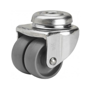 Полипропиленово мебелно колело Alex сдвоено, завиващо, с планка  40 мм, 40 кг, IB-BP 3-0012 - product - 048 ALX 170