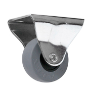 Полипропиленово мебелно колело Alex с каучуков бандаж, незавиващо, с планка  40 мм, 25 кг, Z-PGI 2-1577 - product - 048 ALX 204