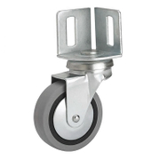 Полипропиленово мебелно колело Alex с каучуков бандаж, завиващо, с планка  40 мм, 17 кг, B-PGI 1-0223 - product - 048 ALX 200