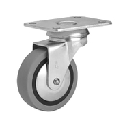 Полипропиленово мебелно колело Alex с каучуков бандаж, завиващо, с планка  40 мм, 17 кг, B-PGI 1-0216 - product - 048 ALX 202