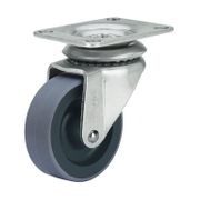 Полипропиленово мебелно колело Alex с каучуков бандаж, завиващо, с планка  40 мм, 25 кг, Z-PGI 2-1576 - product - 048 ALX 203