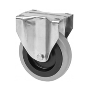 Полипропиленово мебелно колело Alex с каучуков бандаж, незавиващо, с планка  80 мм, 80 кг, ZVI-PGA 2-1320 - product - 048 ALX 308