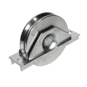 Ролка за плъзгаща врата Nova-Ferr с лагер и планка  80 мм, 220/8/20 - product - 048 ALX 395