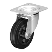 Колело промишлено Blickle полипропиленово с каучуков бандаж завиващо с планка 100 мм, 70 кг, LE-VPP 100R - product - 048 BKL 085