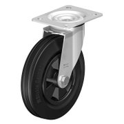 Колело промишлено Blickle полипропиленово с каучуков бандаж завиващо с планка 200 мм, 205 кг, LE-VPP 200R - product - 048 BKL 107