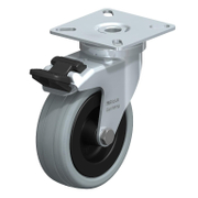 Полиамидно мебелно колело Blickle с каучуков бандаж, с планка и спирачка  75 мм, 60 кг, LPA-VPA 75G-FI - product - 048 BKL 126