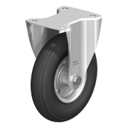 Колело промишлено Blickle метално с каучуков бандаж незавиващо с планка 200 мм, 75 кг, B-P 200R - product - 048 BKL 130