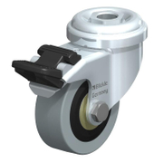 Колело промишлено Blickle полипропиленово завиващо с отвор и спирачка 50 мм, 40 кг, LRA-VPA 50K-FI - product - 048 BKL 336