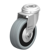 Колело промишлено Blickle полипропиленово с каучуков бандаж, сдвоено, завиващо с планка 75 мм, 60 кг, LRA-VPA 75K-FA - product - 048 BKL 381