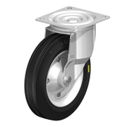 Колело промишлено Blickle метално с каучуков бандаж завиващо с планка 280 мм, 600 кг, L-RD 280K - product - 048 BKL 398