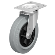 Колело промишлено Blickle полипропиленово с каучуков бандаж завиващо с планка 200 мм, 205 кг, LE-VPP 200R-SG - product - 048 BKL 506