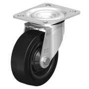 Колело промишлено Blickle полипропиленово с каучуков бандаж завиващо с планка 80 мм, 120 кг, LDA-VPA 75G - product - 048 BKL 516