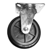 Колело промишлено Erba полипропиленово с каучуков бандаж завиващо с планка 130 мм, 300 кг - product - 048 ERB 533