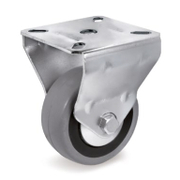 Полиамидно мебелно колело Tellure Rota с каучуков бандаж, незавиващо, с планка  80 мм, 55 кг, Series 37 - product - 048 MIP 005